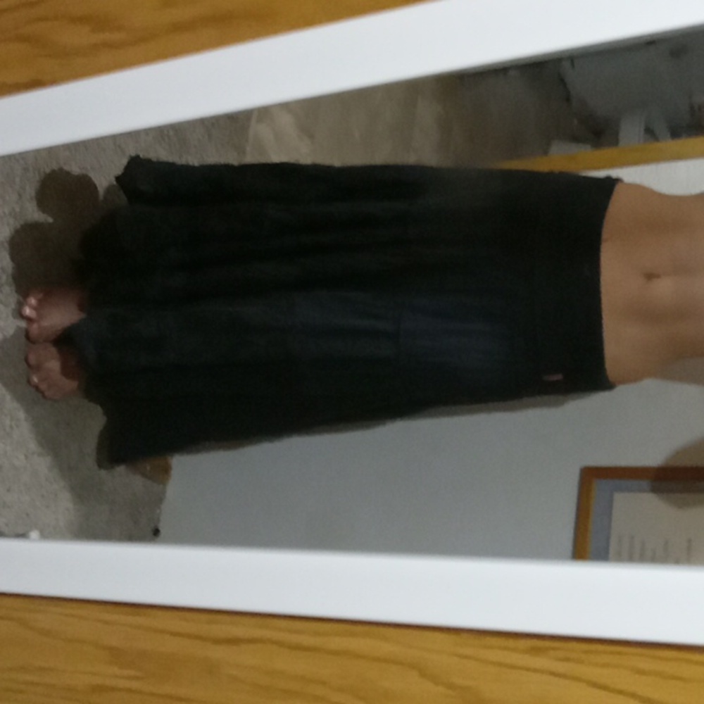 VINTAGE "hard tail forever" maxi skirt with safety pin details!!